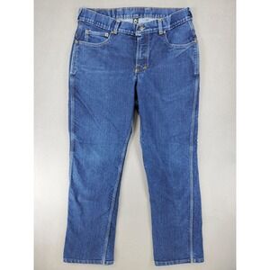 Origin Maine Jeans Mens 36x28 USA Made Blue Cotton Polyester Spandex